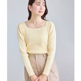 クリーム(83) | スクエアネックリブニット | ROPE' PICNIC