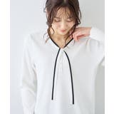 オフホワイト(15) | 配色リボンパールニット | ROPE' PICNIC