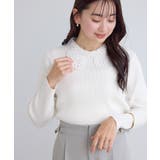 オフホワイト(15) | レースカラーニット | ROPE' PICNIC