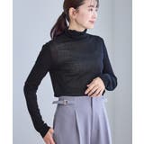 ブラック(01) | ラメシアーリブタートルトップス | ROPE' PICNIC