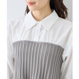 シャツドッキングペプラムニット | ROPE' PICNIC | 詳細画像24 