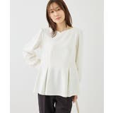 カットジョーゼットハートネックペプラムプルオーバー | ROPE' PICNIC | 詳細画像4 