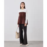 シャーリングビスチェ風ドッキングロングスリーブカットソー/リンクコーデ | ROPE' PICNIC | 詳細画像6 