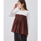 シャーリングビスチェ風ドッキングロングスリーブカットソー/リンクコーデ | ROPE' PICNIC | 詳細画像8 