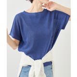 ブルー(44) | MIXヤーン片畦ドルマンニットプルオーバー | ROPE' PICNIC