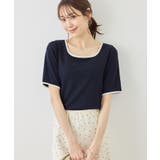 前後2WAY配色テレコリボンディテールトップス | ROPE' PICNIC | 詳細画像16