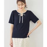 前後2WAY配色テレコリボンディテールトップス | ROPE' PICNIC | 詳細画像18