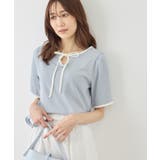 前後2WAY配色テレコリボンディテールトップス | ROPE' PICNIC | 詳細画像24