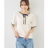 前後2WAY配色テレコリボンディテールトップス | ROPE' PICNIC | 詳細画像9