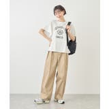 カレッジロゴプリントフレアスリーブピグメントTシャツ/リンクコーデ | ROPE' PICNIC | 詳細画像10