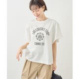カレッジロゴプリントフレアスリーブピグメントTシャツ/リンクコーデ | ROPE' PICNIC | 詳細画像12