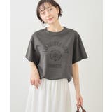 カレッジロゴプリントフレアスリーブピグメントTシャツ/リンクコーデ | ROPE' PICNIC | 詳細画像5