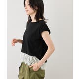 レースドッキングフレンチスリーブトップス/UVカット・接触冷感・汗染み防止 | ROPE' PICNIC | 詳細画像6
