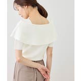 八方映えニット ハーフスリーブケープニットプルオーバー UVカット | ROPE' PICNIC | 詳細画像17
