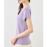 八方映えニット フレンチスリーブキーネックニットプルオーバー UVカット | ROPE' PICNIC | 詳細画像25 