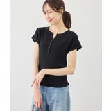 八方映えニット フレンチスリーブキーネックニットプルオーバー UVカット | ROPE' PICNIC | 詳細画像4 
