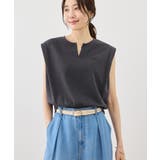 キーネックラメ入りミニ裏毛トップス/汗染み防止・セットアップ対応 | ROPE' PICNIC | 詳細画像10