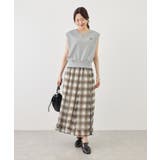 キーネックラメ入りミニ裏毛トップス/汗染み防止・セットアップ対応 | ROPE' PICNIC | 詳細画像12