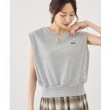 キーネックラメ入りミニ裏毛トップス/汗染み防止・セットアップ対応 | ROPE' PICNIC | 詳細画像15