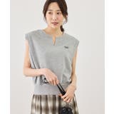 キーネックラメ入りミニ裏毛トップス/汗染み防止・セットアップ対応 | ROPE' PICNIC | 詳細画像16