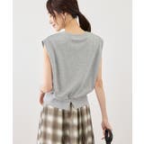 キーネックラメ入りミニ裏毛トップス/汗染み防止・セットアップ対応 | ROPE' PICNIC | 詳細画像17