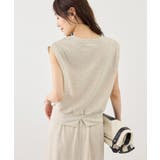 キーネックラメ入りミニ裏毛トップス/汗染み防止・セットアップ対応 | ROPE' PICNIC | 詳細画像26