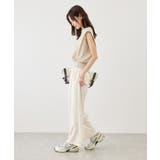 キーネックラメ入りミニ裏毛トップス/汗染み防止・セットアップ対応 | ROPE' PICNIC | 詳細画像28