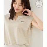 グレーサブ(09) | キーネックラメ入りミニ裏毛トップス/汗染み防止・セットアップ対応 | ROPE' PICNIC