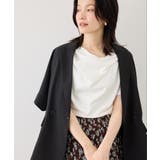 ホワイト(10) | ハーフスリーブドレープカットトップス | ROPE' PICNIC