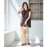 【ちゃんと+かわいい保証】シャーベットニット 刺繍シアーペプラムニット UVケア | ROPE' PICNIC | 詳細画像8