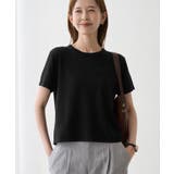 ブラック(01) | ラメ混コンパクトニットTEE | ROPE' PICNIC