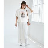 オフショルプリントハーフスリーブTシャツ | ROPE' PICNIC | 詳細画像3 
