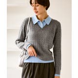 グレー(07) | 【新色追加】フェイクレイヤードニットプルオーバー | ROPE' PICNIC