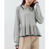 ペプラムポロカラーニット | ROPE' PICNIC | 詳細画像1 