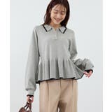 ペプラムポロカラーニット | ROPE' PICNIC | 詳細画像4 