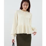 オフホワイト(15) | ペプラムポロカラーニット | ROPE' PICNIC