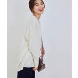 オフホワイト(15) | チャイニーズラクーン混ニットロングVネックプルオーバー | ROPE' PICNIC