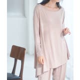 【セットアップ対応】ソフトリッチ天竺アシメヘムフレアトップス | ROPE' PICNIC | 詳細画像12 