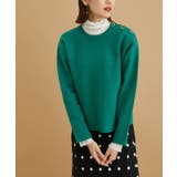 グリーン(30) | ミラノリブ肩トグルボタンニットプルオーバー | ROPE' PICNIC