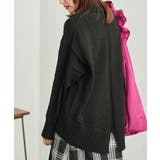 ブラック(01) | 【WEB限定カラーあり】バックスリットニットプルオーバー | ROPE' PICNIC