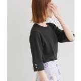 ブラック(01) | TRUE COTTON/袖パールニットプルオーバー | ROPE' PICNIC