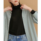 ブラック(01) | 【WEB限定カラー:チャコール,オレンジ】シアーカットタートル | ROPE' PICNIC
