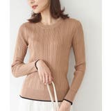 キャメル(25) | 洗濯機OK/BIO GRACEミニケーブルニットプルオーバー | ROPE' PICNIC