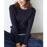 ネイビー(40) | 洗濯機OK/BIO GRACEミニケーブルニットプルオーバー | ROPE' PICNIC