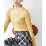 カラシ(86) | 洗濯機OK/BIO GRACEミニケーブルニットプルオーバー | ROPE' PICNIC