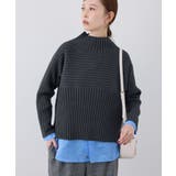 スタイルアップが叶うクロップドリブ切り替えニット パチパチしにくい 洗濯機OK | ROPE' PICNIC | 詳細画像1