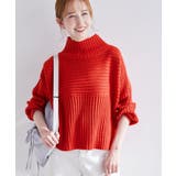 スタイルアップが叶うクロップドリブ切り替えニット パチパチしにくい 洗濯機OK | ROPE' PICNIC | 詳細画像11