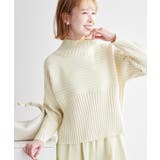 キナリ(16) | スタイルアップが叶うクロップドリブ切り替えニット パチパチしにくい 洗濯機OK | ROPE' PICNIC