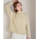 ベージュ(27) | スタイルアップが叶うクロップドリブ切り替えニット パチパチしにくい 洗濯機OK | ROPE' PICNIC