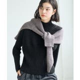 ブラック(01) | 【WEB限定カラーあり】アソートリブ切り替えニットプルオーバー リンクコーデ 新… | ROPE' PICNIC